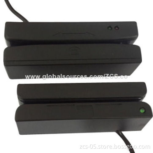 Magnetic swipe card reader with USB, RS232 and Wiegand interface, USB HID and keyboard model